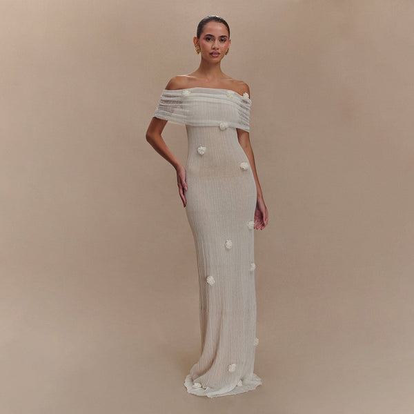 The Sage Rosette Gown