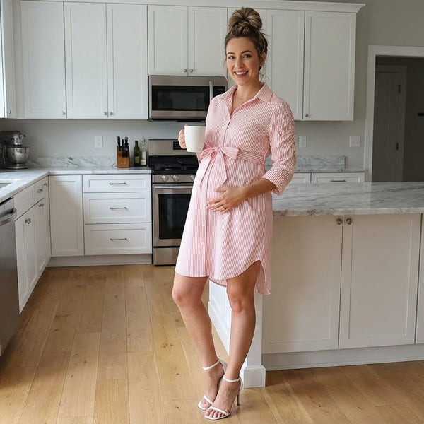 Serenity Stripes Maternity Dress