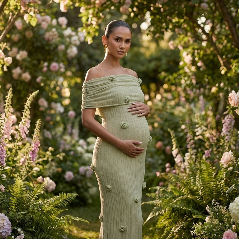 The Sage Rosette Gown