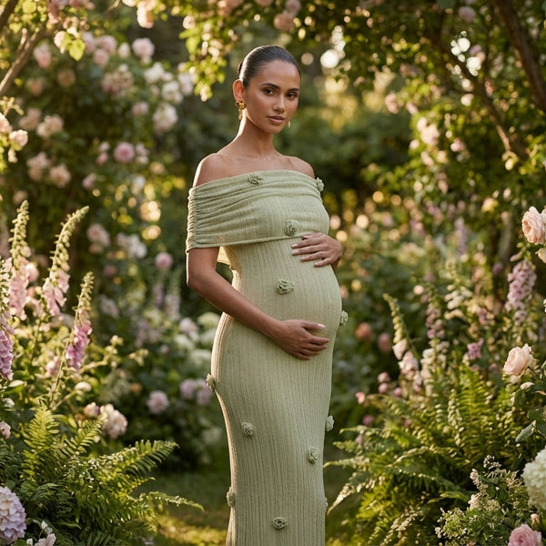 The Sage Rosette Gown