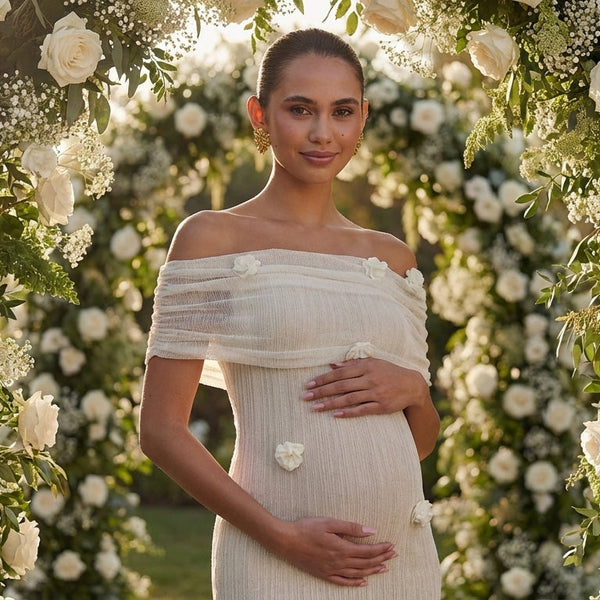The Sage Rosette Gown